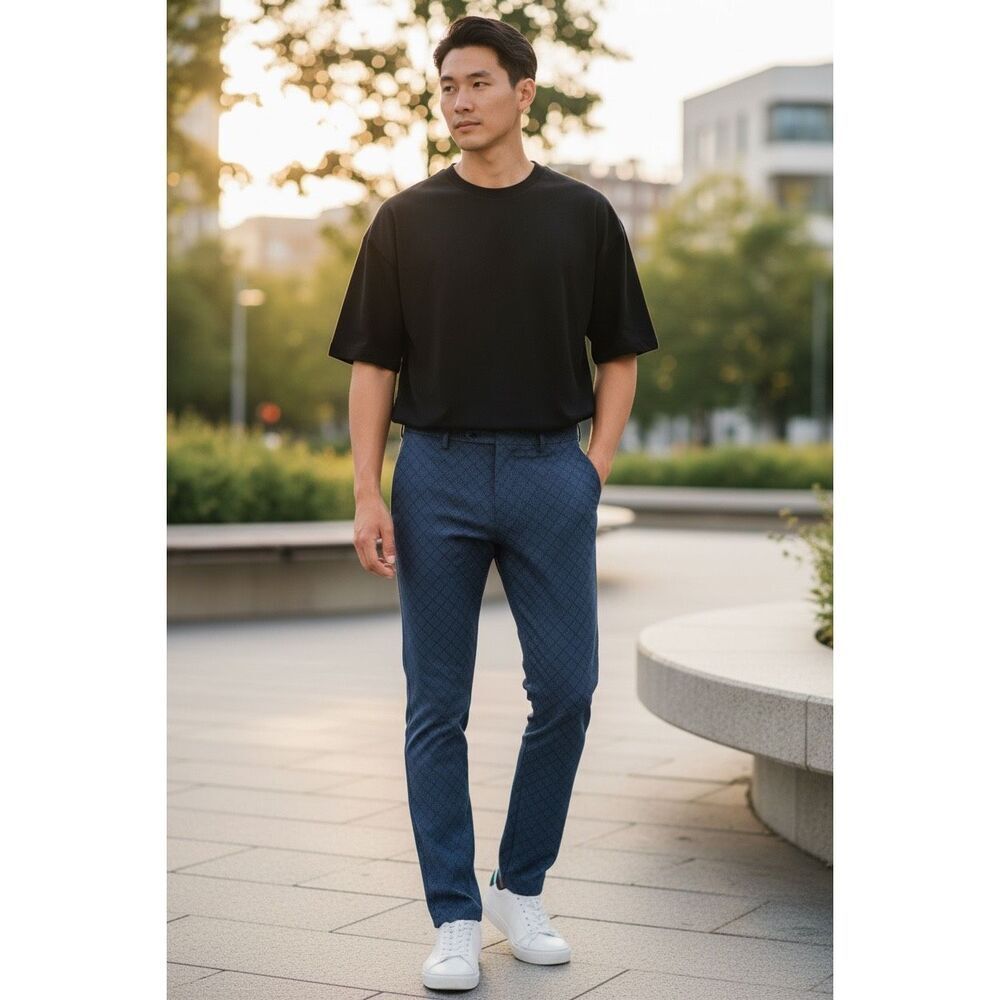✨Scotch & Soda Amsterdam Couture Stuart Navy Pattern Sz 30x32 Pants✨